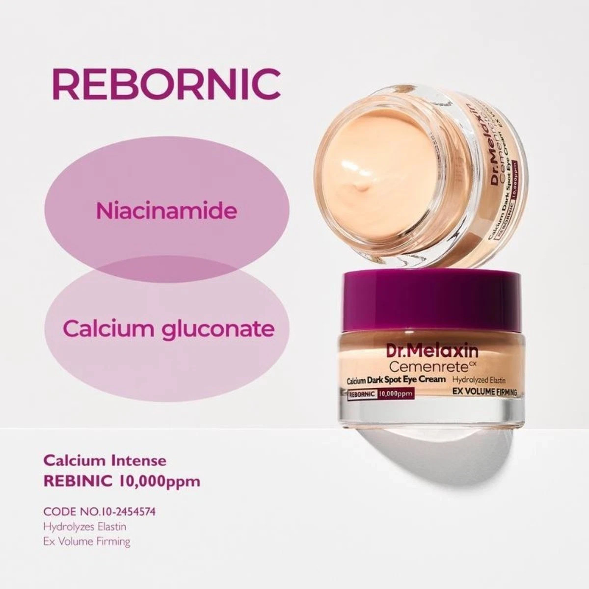Dr. Melaxin Cemenrete Eye Cream.Calcium Dark Spot Corrector,Anti-Aging & Firming