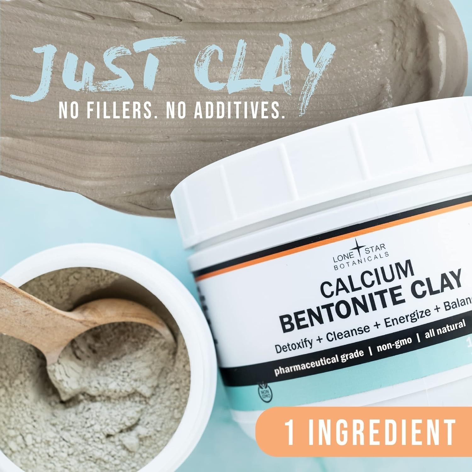 Pharmaceutical Grade Calcium Bentonite Clay – 16oz Deep Cleansing & Purifying