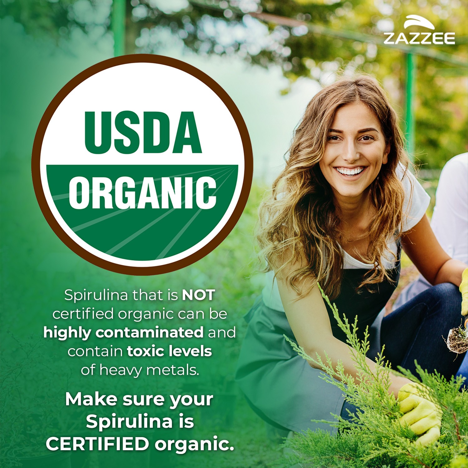 Organic Spirulina Powder 2.2 Pounds (1 KG) 100% Pure Non-GMO USDA Non-Irradiated
