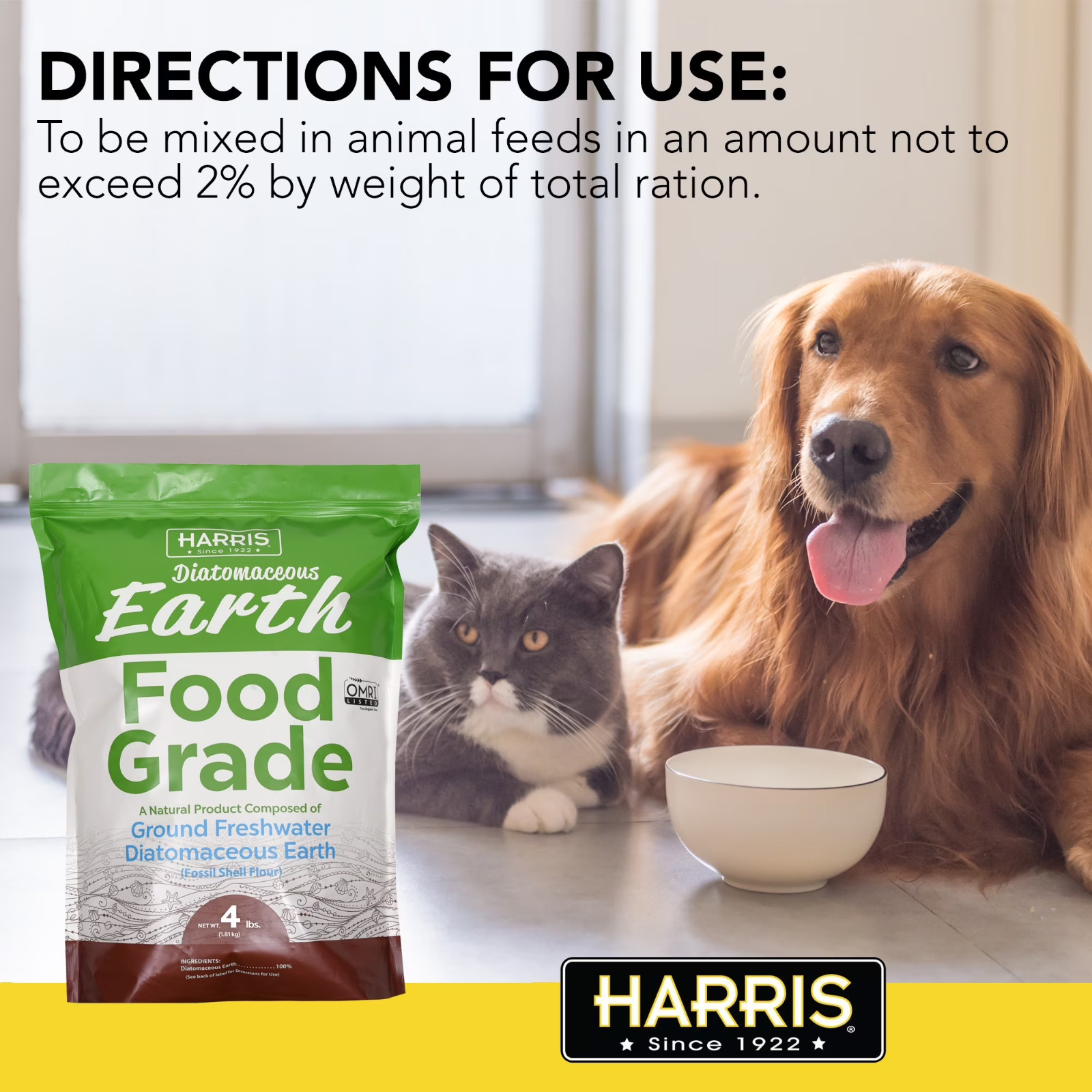 4 lbs. (64 oz.) Diatomaceous Earth Food Grade 100%