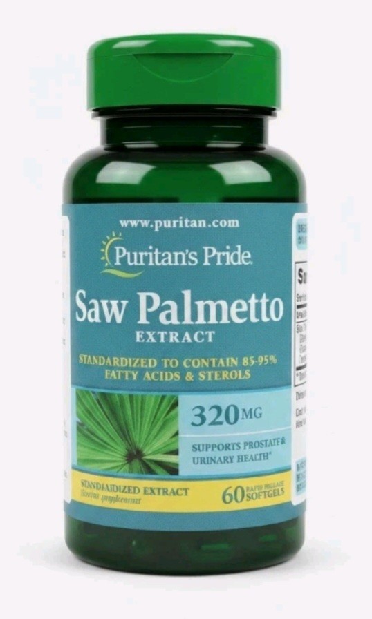 Puritan’s Pride Saw Palmetto 320mg Prostate Health 60 Softgels Exp 06/29