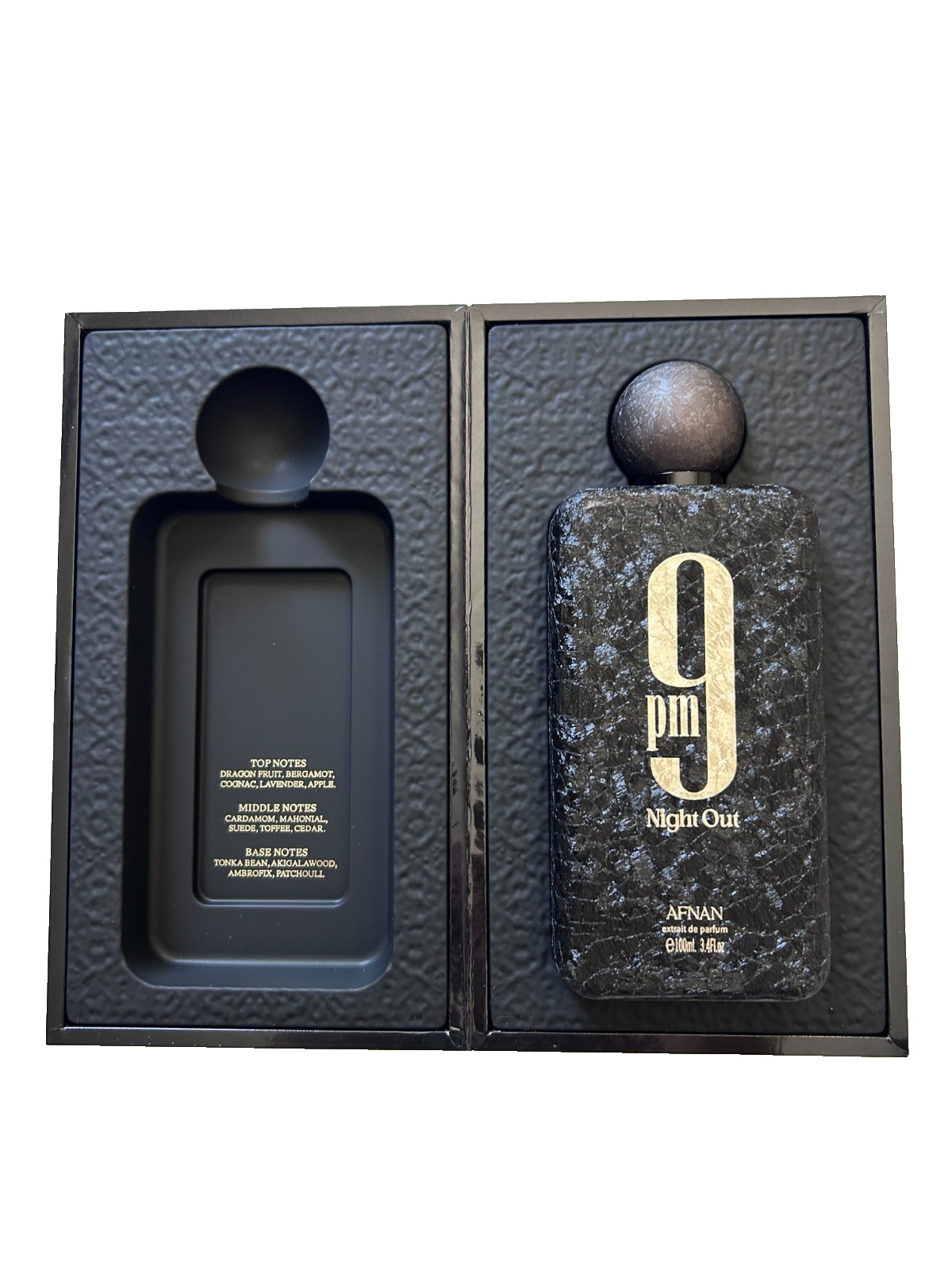 Afnan 9PM Night Out Extrait de Parfum Spray 3.4oz 100ml New In Box Authentic