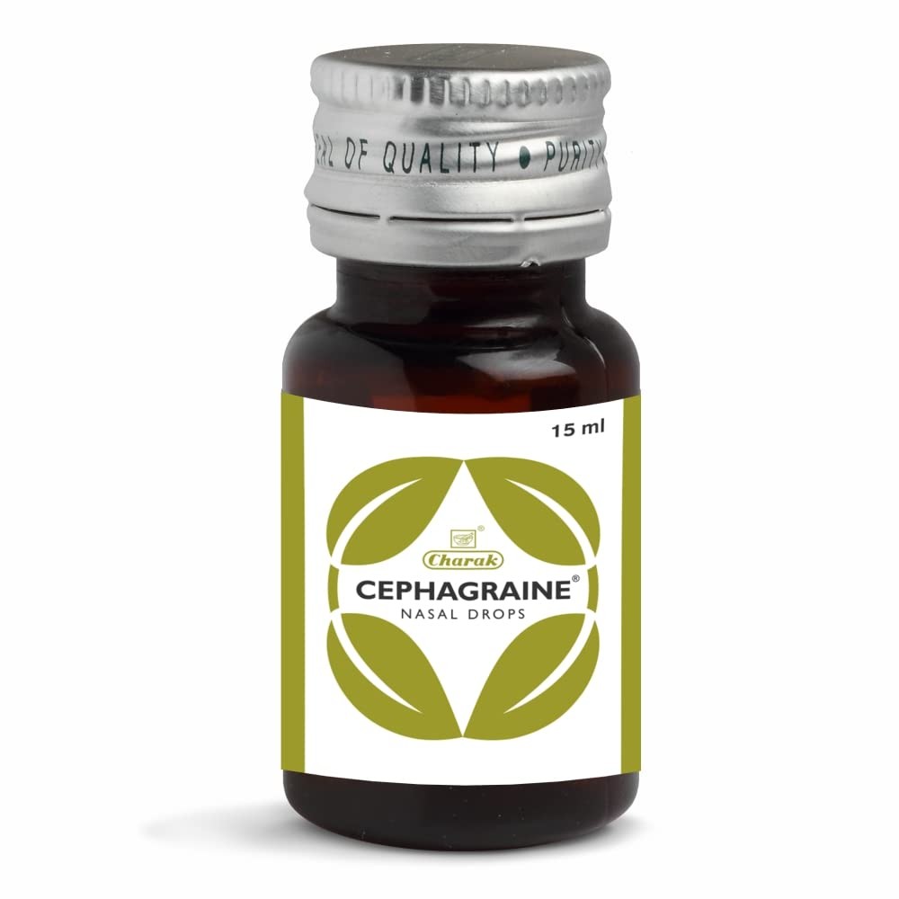 Charak Cephagraine Drops | Sinus & Nasal Decongestion Support | Ayurvedic | 100g