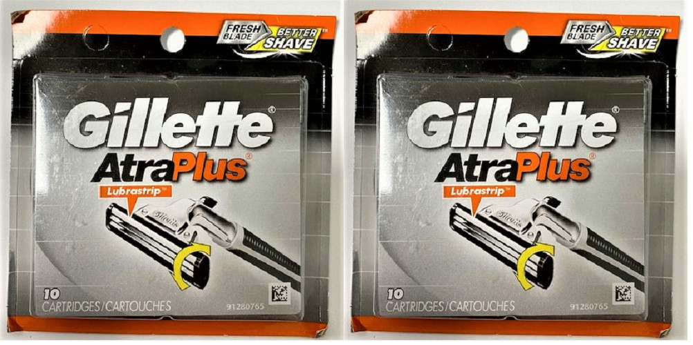 Gillette Atra Plus Refill Razor Blade Cartridges, 20 Count (BULK)