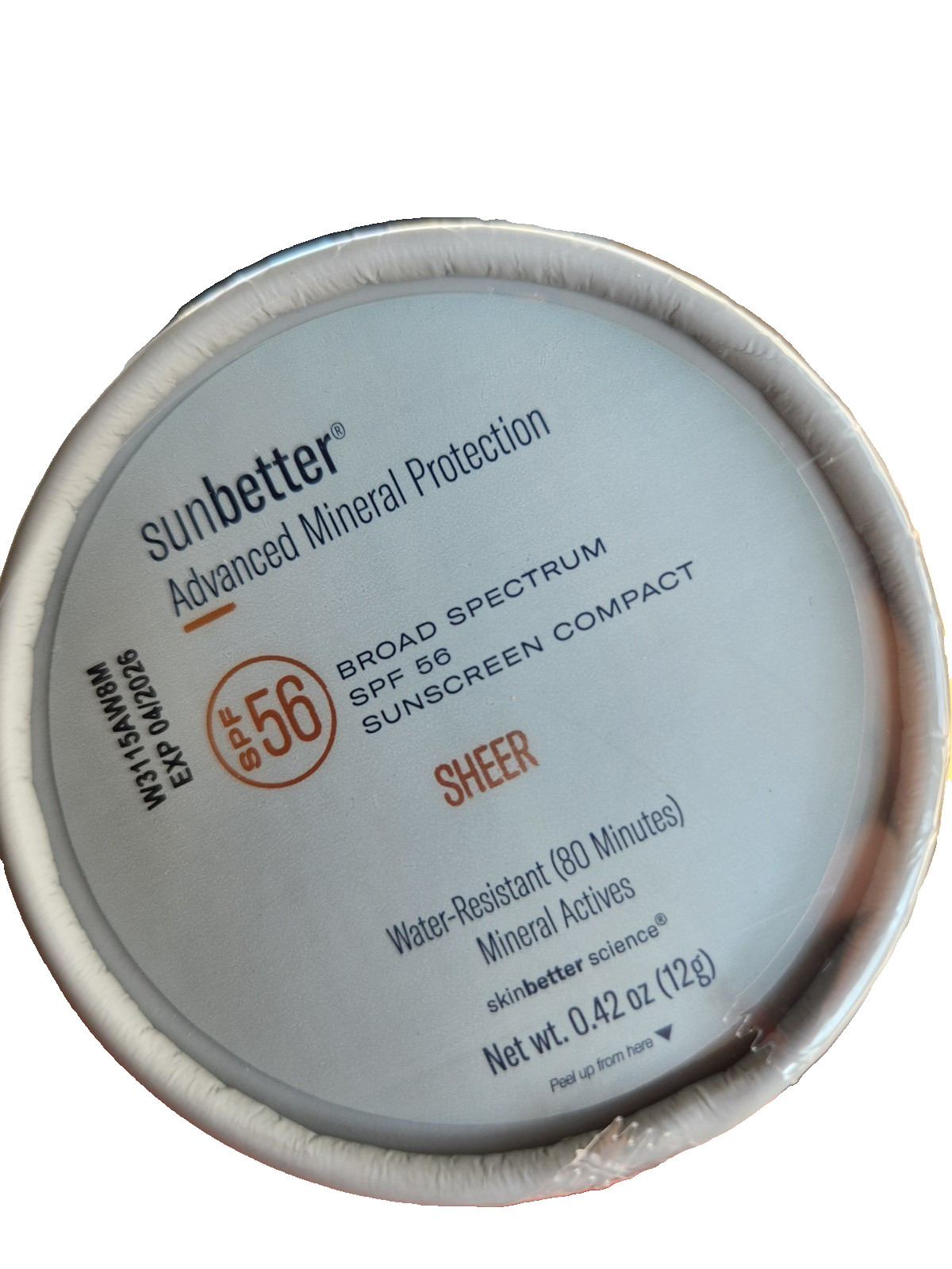 Skinbetter Sunbetter Sheer Broad Sunscreen SPF 56 Compact – 12G