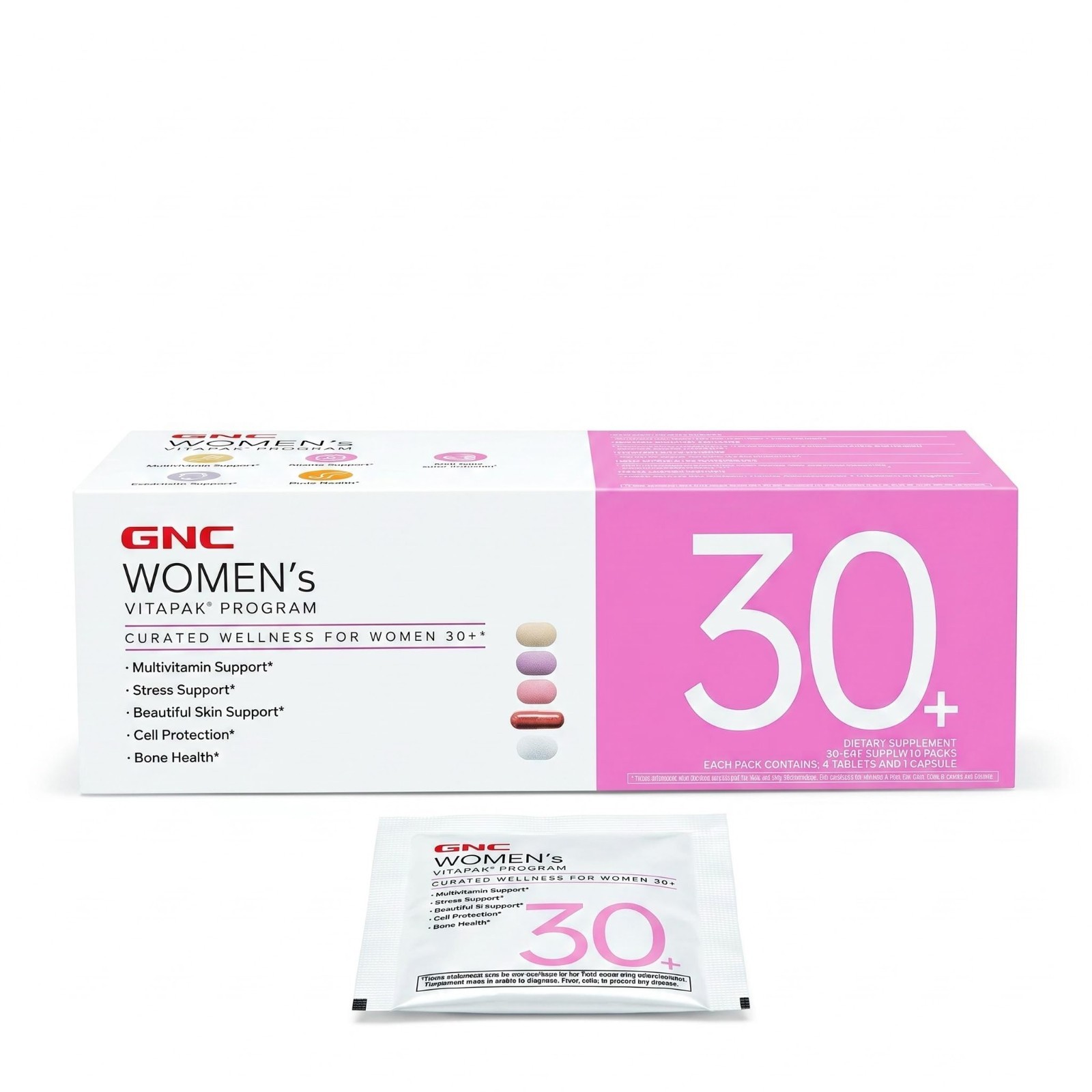4 packs GNC Women’s 30+ Vitapak, Multivitamin for Daily-New health care