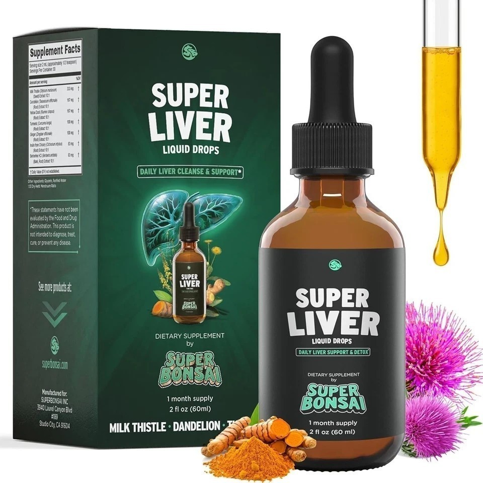 SuperBonsai Super Liver Support with Milk Thistle – Cleanse Detox & Repair Aid