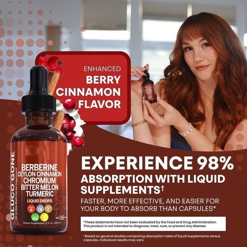 NEW 2 Bottles Clean Nutra Berberine with Ceylon Cinnamon Supplement Liquid Drops