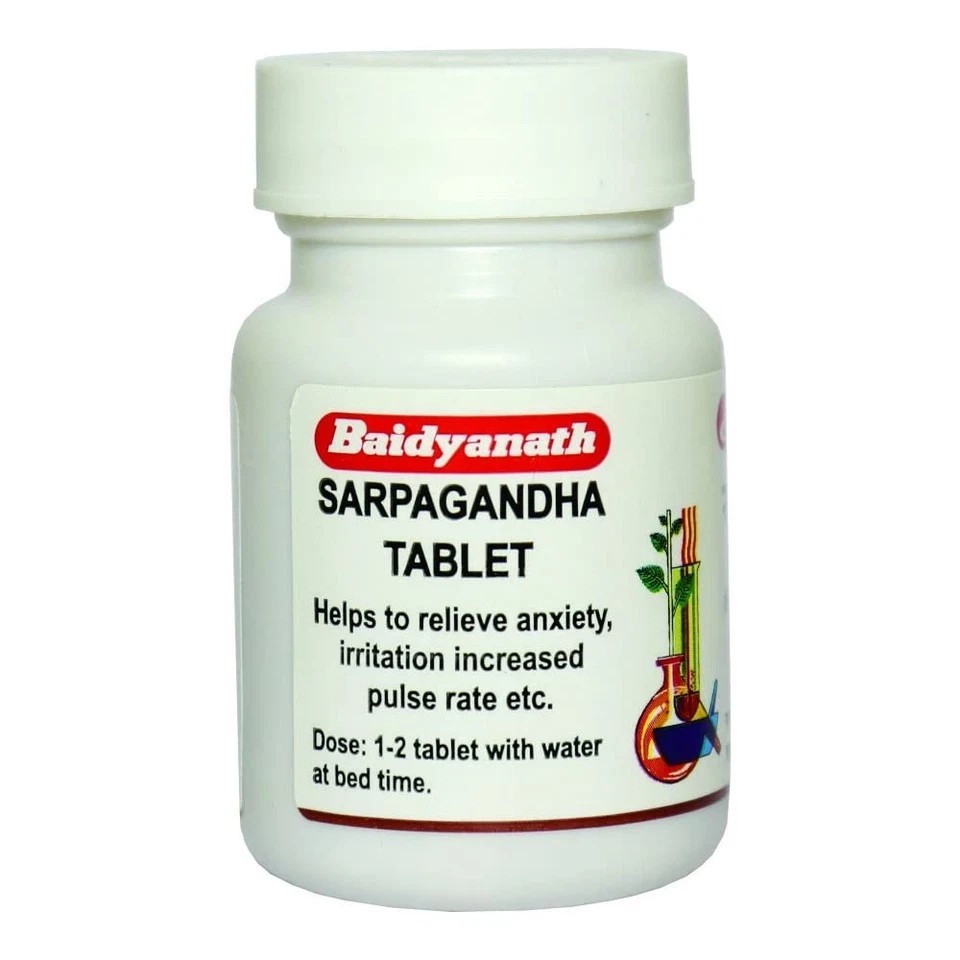 Baidyanath Asli Ayurved Sarpagandha Tablet-50 Tab (Pack Of 2)