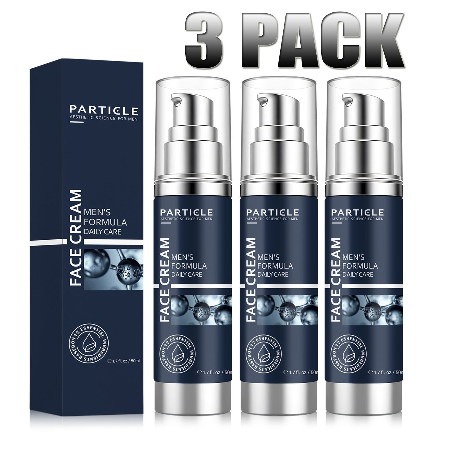 3X Particle Face Cream Men 6 in 1 Anti-Aging Cream Fights Eye Bags Dark Spots