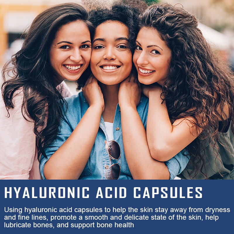 Hyaluronic Acid 850mg 4X 120 Capsules Vitamin C 30 mg For Joint and Skin Health