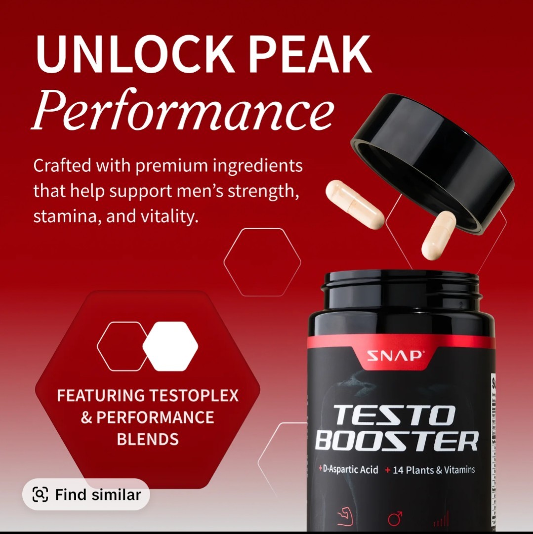 SNAP Nitric Oxide Booster 2000mg 90 Capsules Gluten-Free Caffeine-Free Men