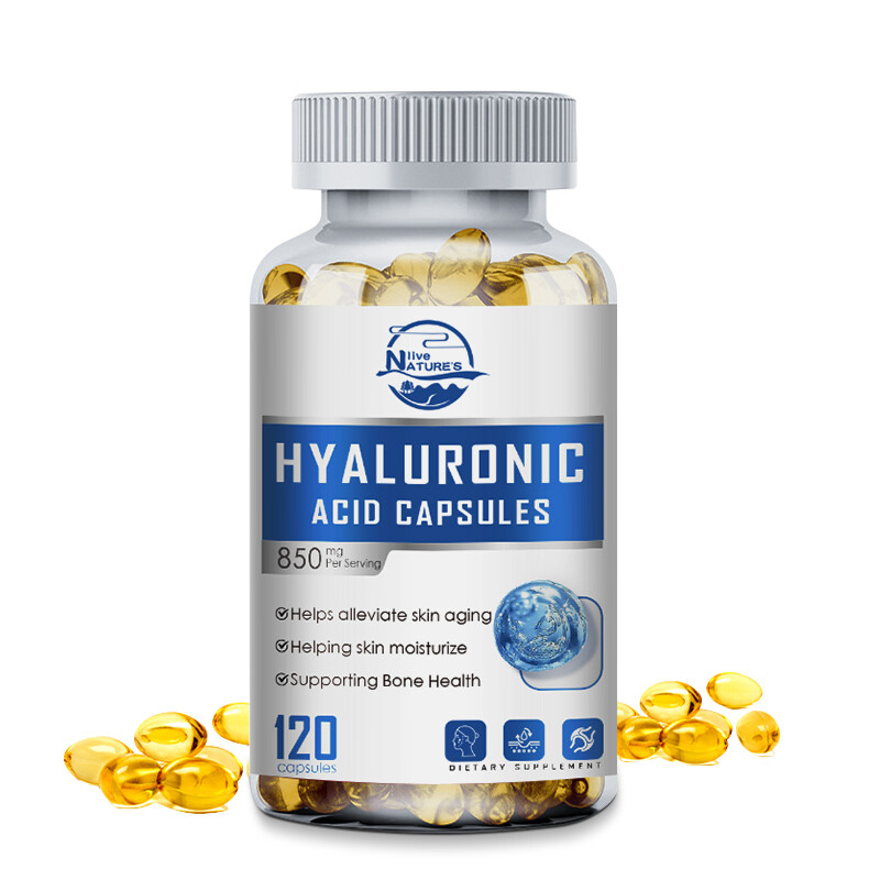 Hyaluronic Acid 850mg 4X 120 Capsules Vitamin C 30 mg For Joint and Skin Health