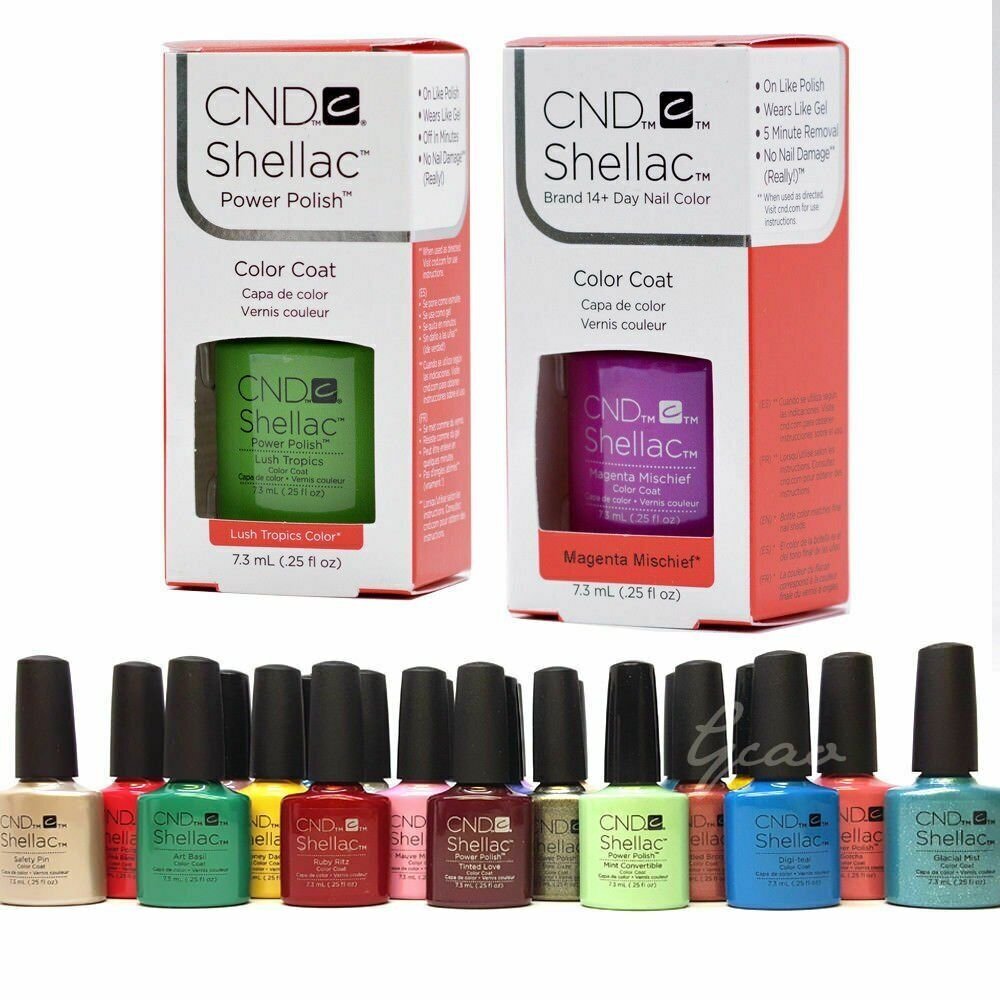 CND SHELLAC UV GEL COLOR Nail Polish Collection 2 Coat Pick Any Color
