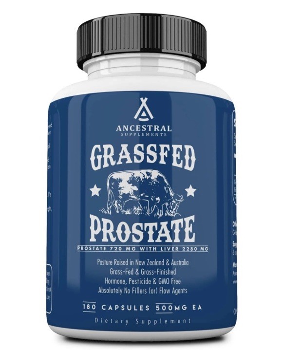 Ancestral Supplements Grass Fed Prostate 720 mg 180 Caps EXP 08/2028