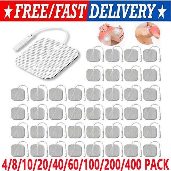 40 TENS Electrode Pads EMS Replacement Unit 7000 3000 2×2 Muscle Stimulator BULK
