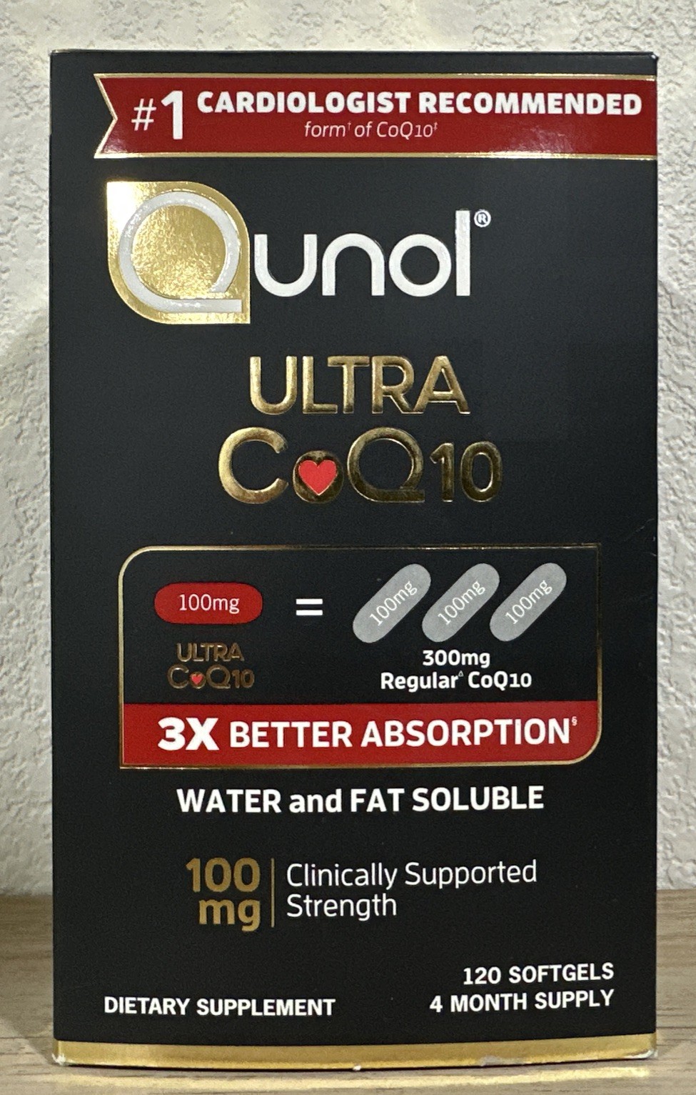 New Qunol Ultra Coq10 100mg – 3X Better Absorption – 120 Softgels Exp 08/2027+