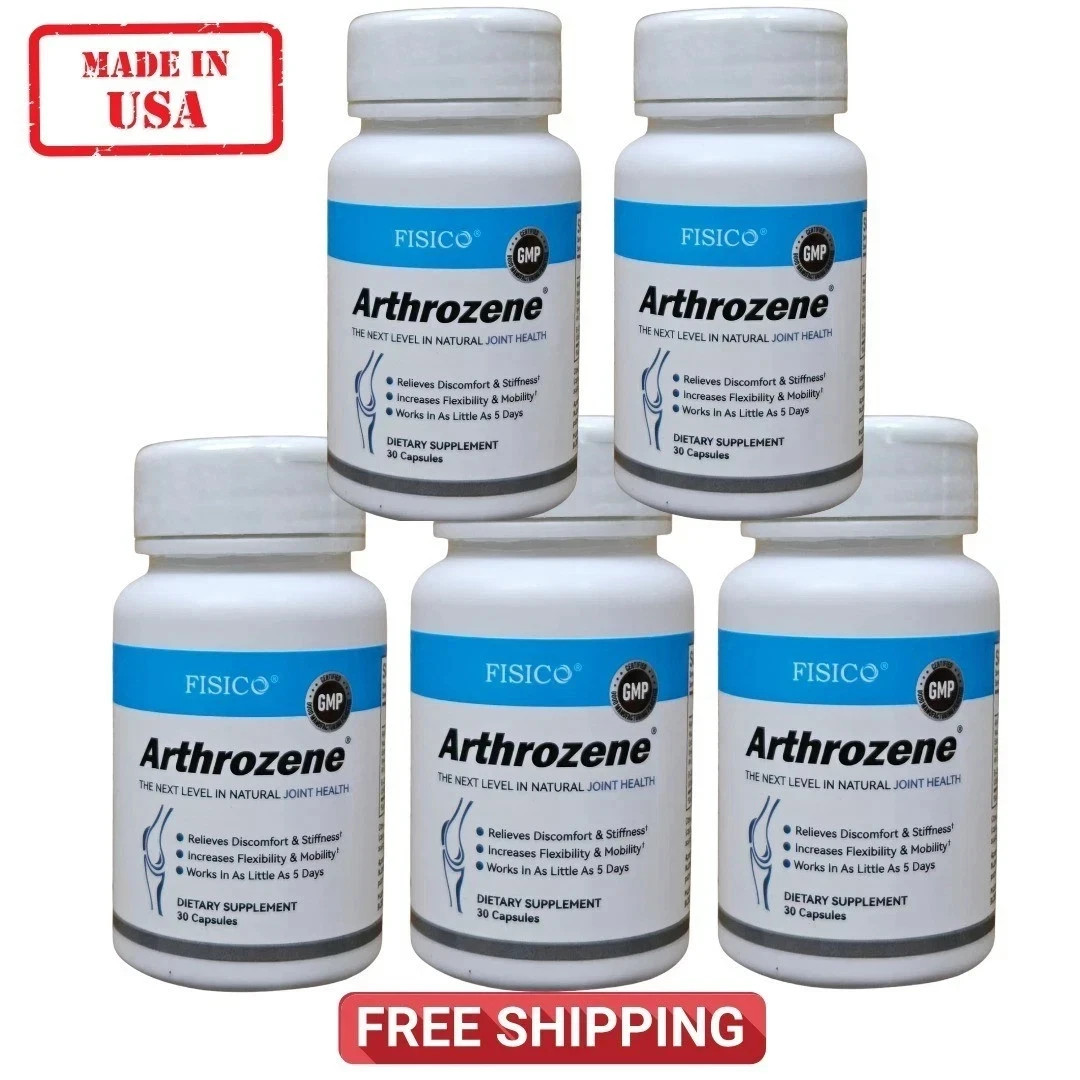 5 Pack FISICO Arthrozene Natural Joint Health Supplement