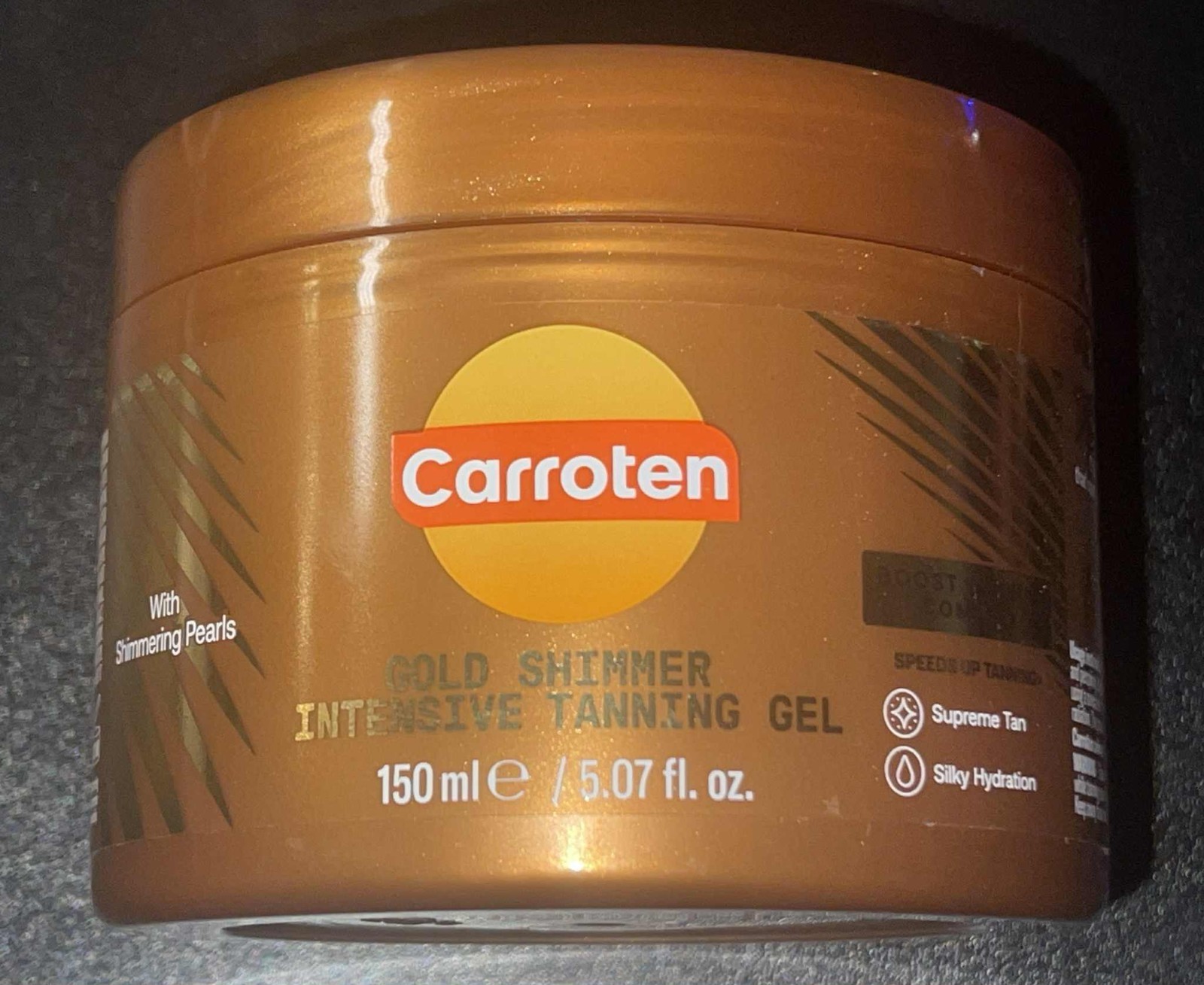 Carroten Gold Shimmer Intensive Tanning Gel SPF0 5.07 fl oz – Made in Greece