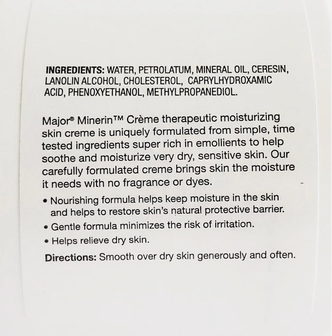 Major Minerin CREME (for Sensitive Skin) Fragrance 1lb + Free Shipping