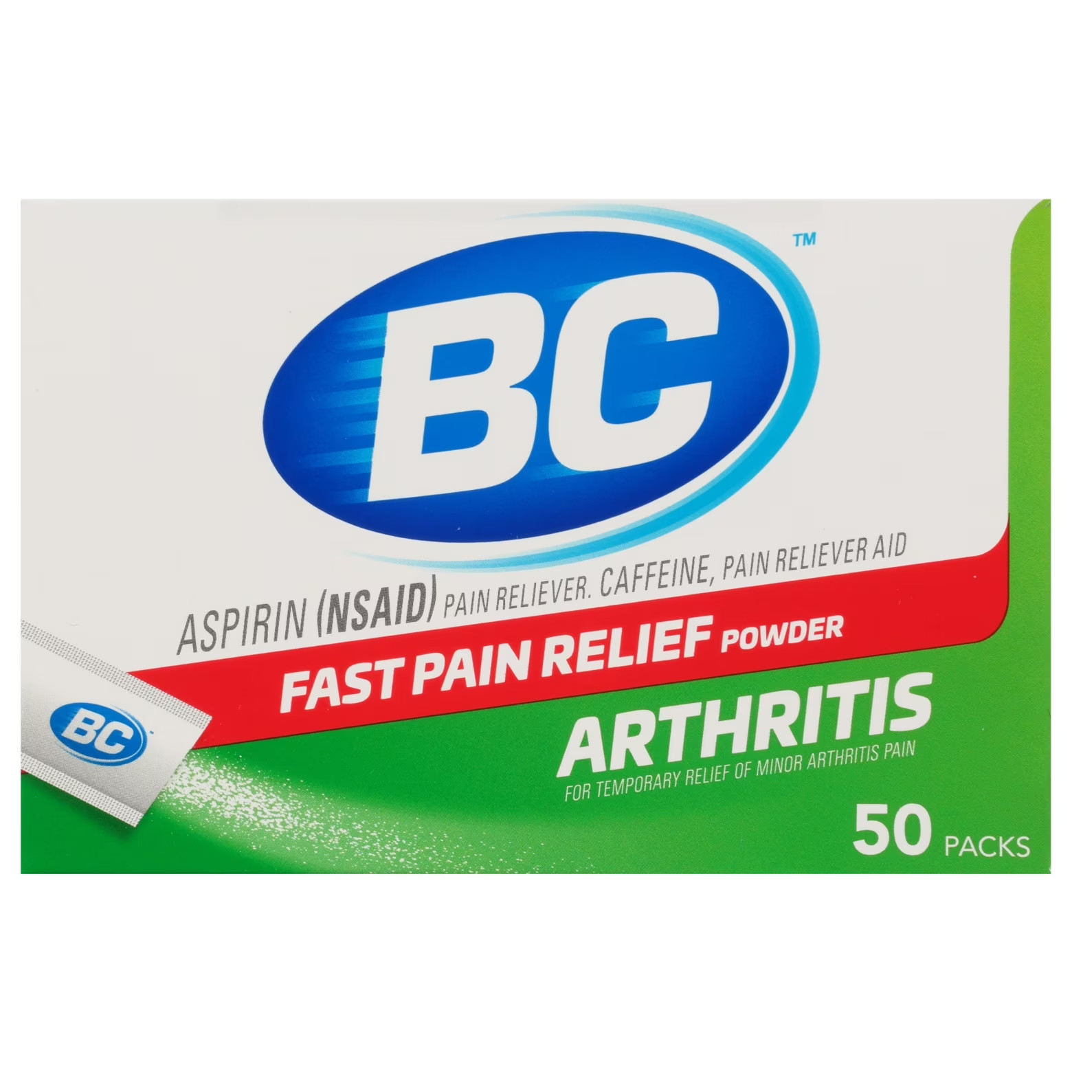 BC Arthritis Pain Reliever Powder Sachets (Pack of 50)