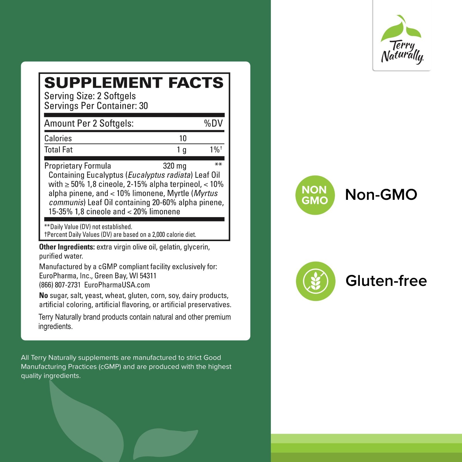 Non-Drowsy Sinus & Lung Support Softgels – 60 Non-GMO, Gluten-Free Capsules