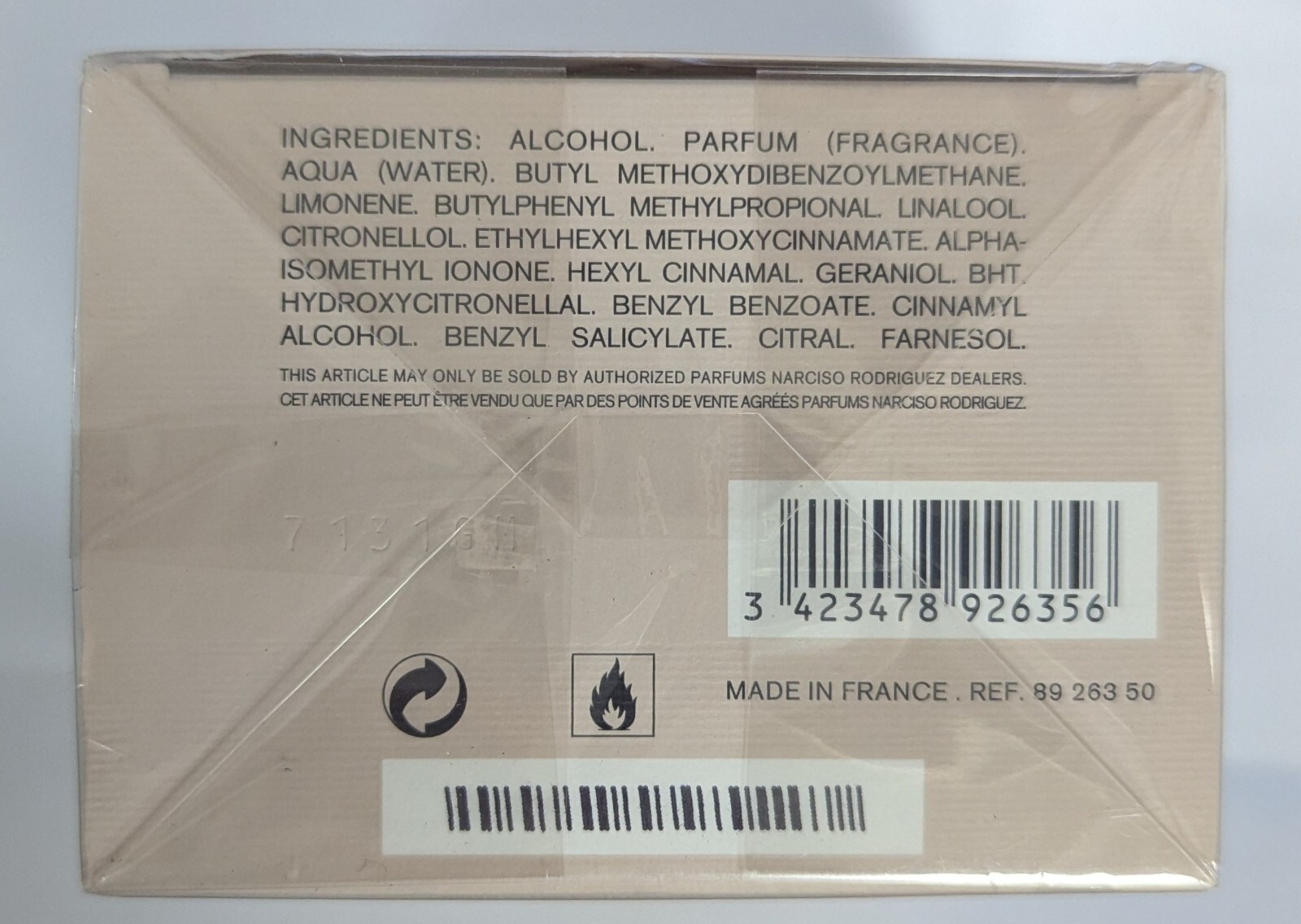 NARCISO BY NARCISO RODRIGUEZ EAU DE PARFUM SPRAY 3FL OZ NEW IN BOX & SEALED