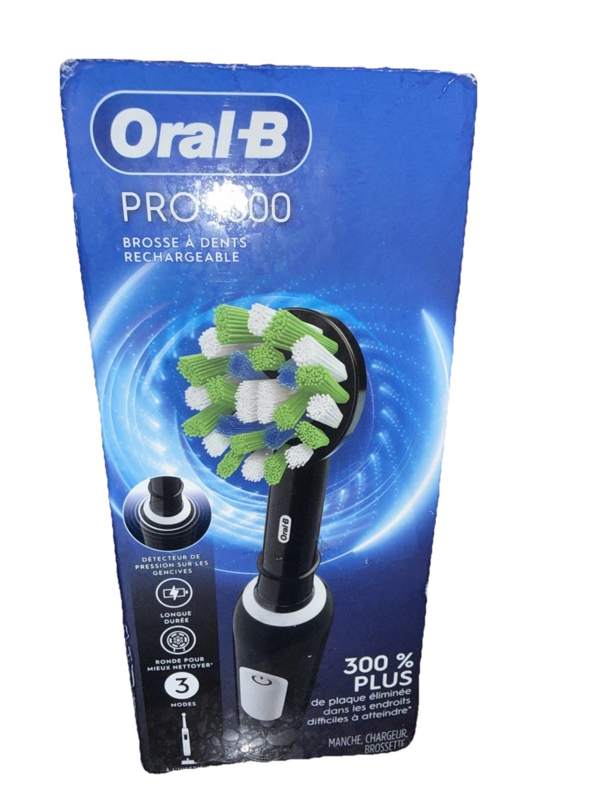 Oral-B Pro 1000 Rechargeable Toothbrush Handle / Charger / Brush – Black