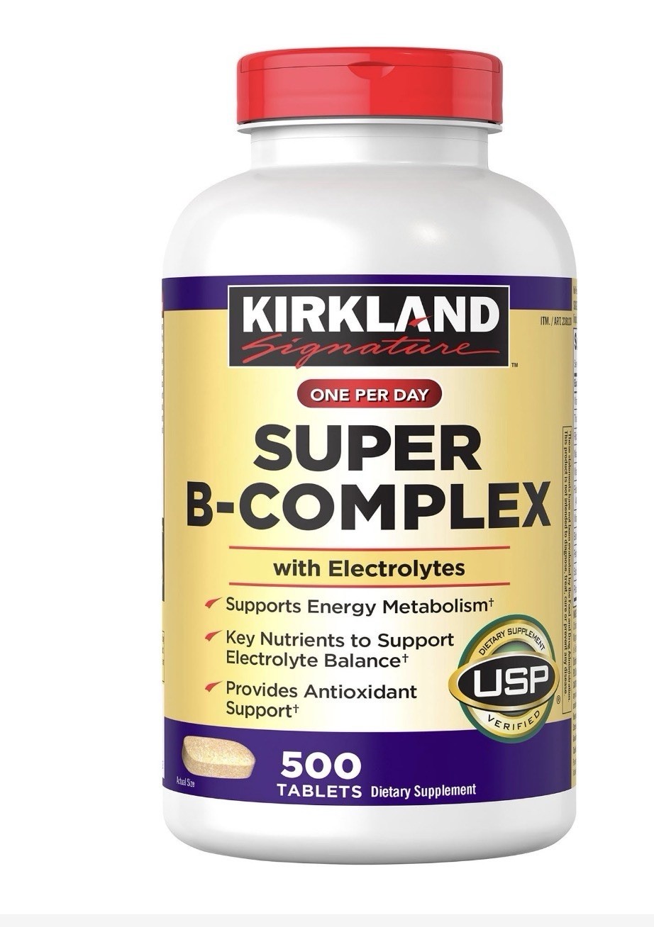 Kirkland Signature Super B-Complex with Electrolytes, 500 Tablets