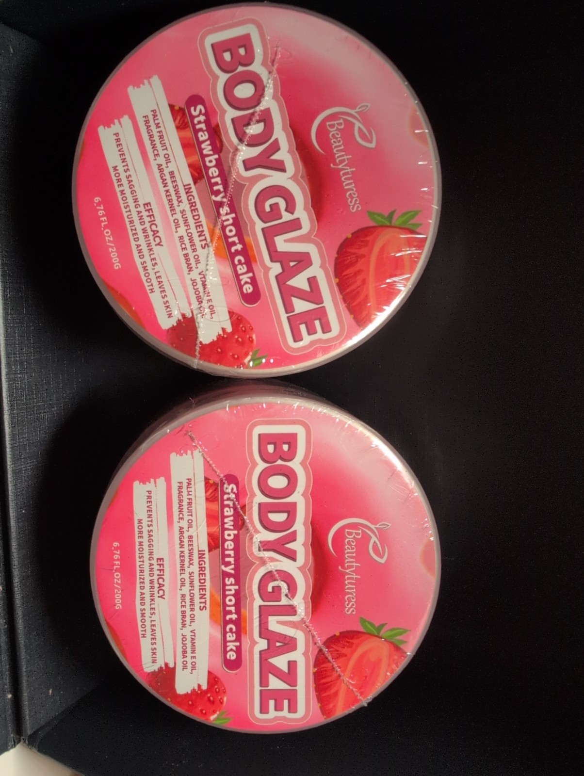 💞Lot of 2 💞 Body Glaze Strawberry Shortcake/Firming Skin .Each Size 6.76 Oz