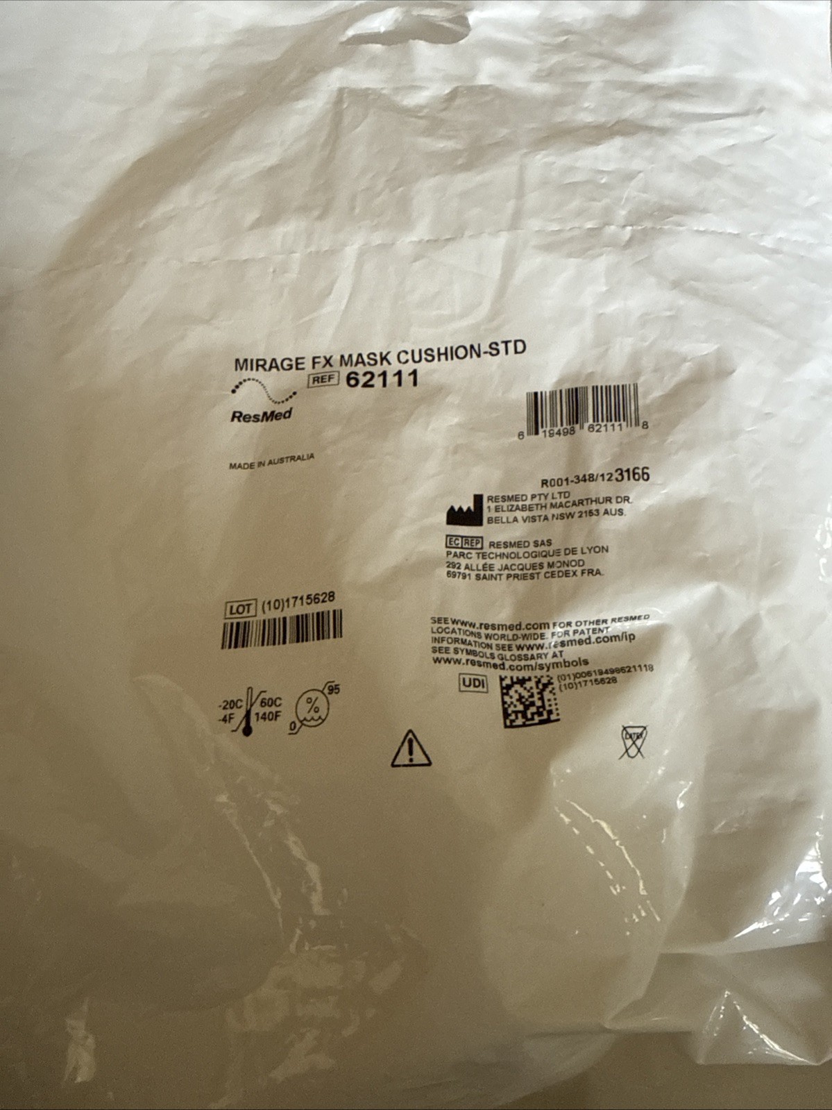 Lot Of 12 ResMed Mirage FX Nasal Cushions STANDARD SIZE # 62111 New Sealed