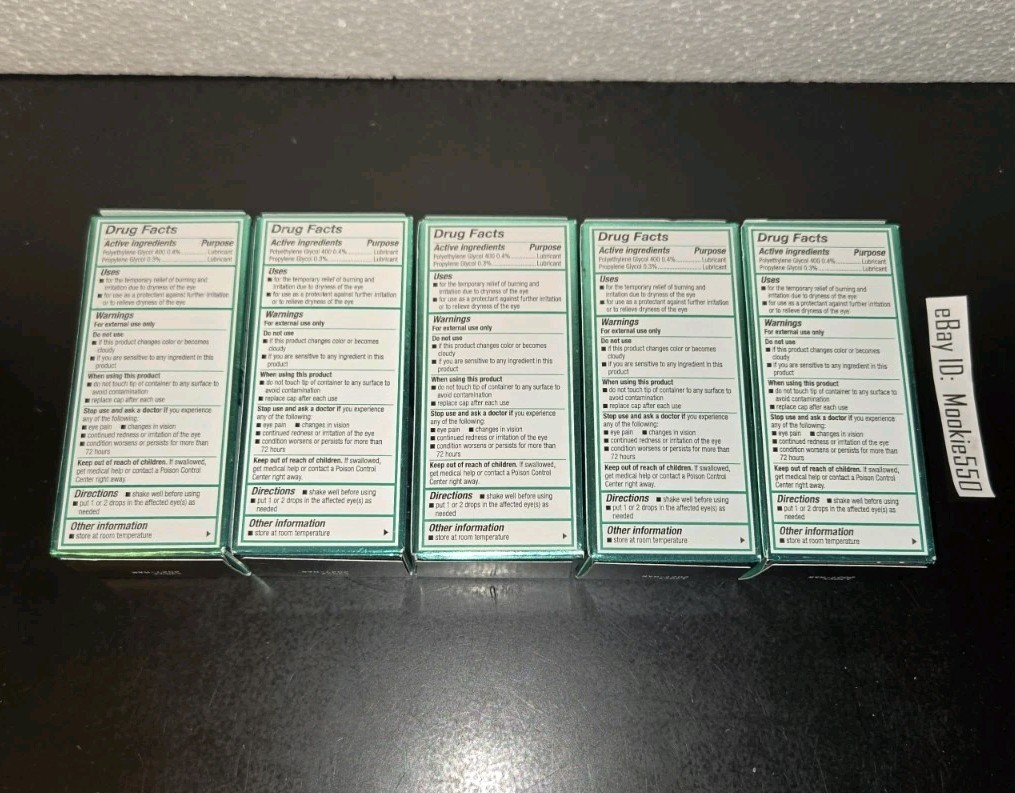 EXP 08/2025+! 5 Box Lot Systane GEL DROPS Dry Eye Relief 10mL 1/3oz Day Night