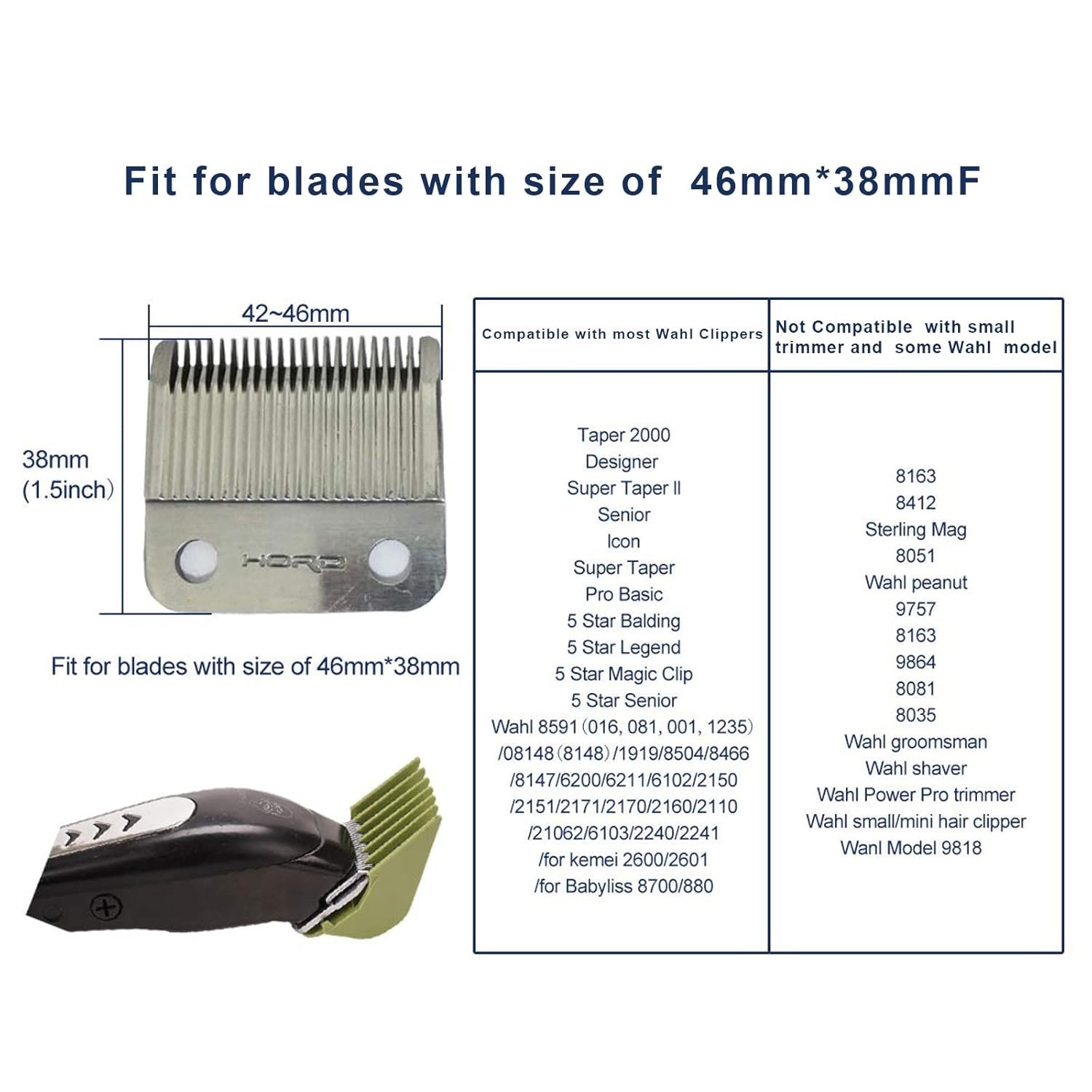 Wahl Clipper Guards Set 1 Pcs Professional Hair Clipper Combs Guides Wahl Rep…