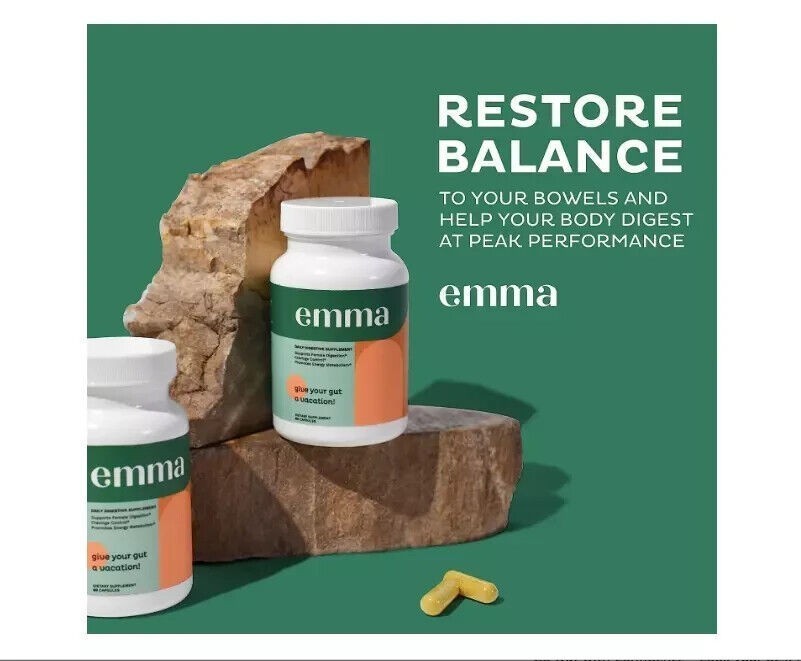 3 Pack Emma Relief Supplement Keto for Gut Bloating – 60 Capsules