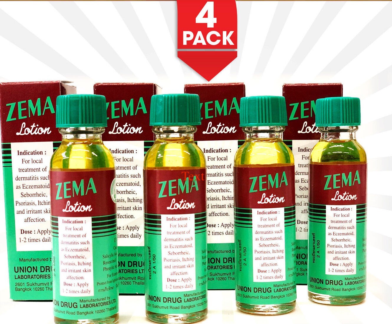 5 bottles x 15ml Zema Lotion Dermatitis Psoriasis Eczema