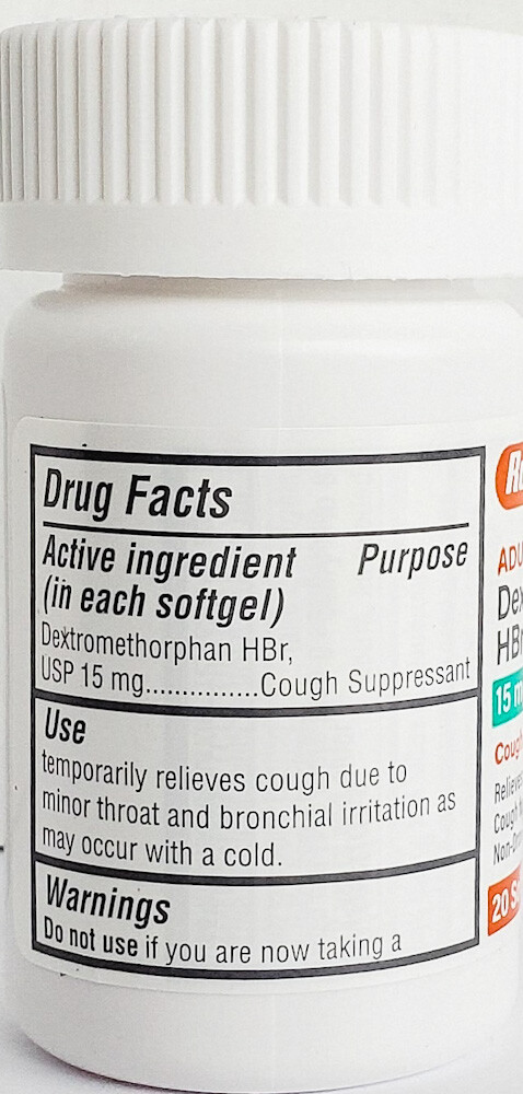 Robafen Cough Suppressant – 15 mg – 20 Softgels (2 Pack) – Exp Date 03-2025