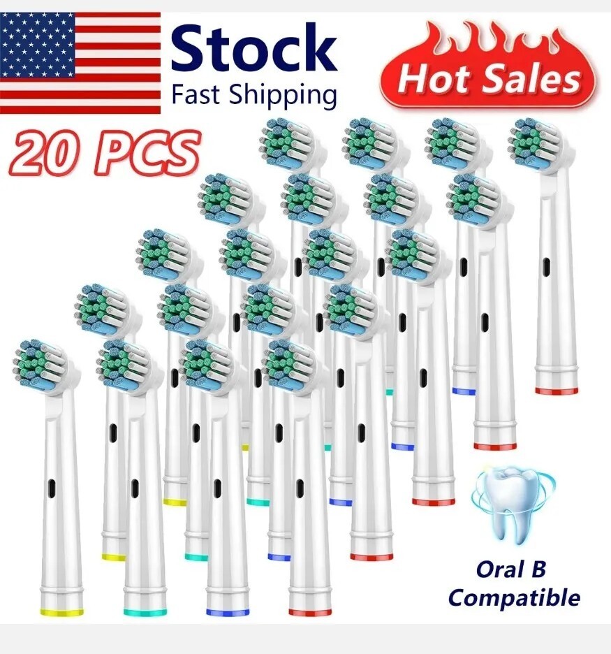 20PCS Precision Electric Toothbrush Replacement Fit For Oral B Braun Brush Heads