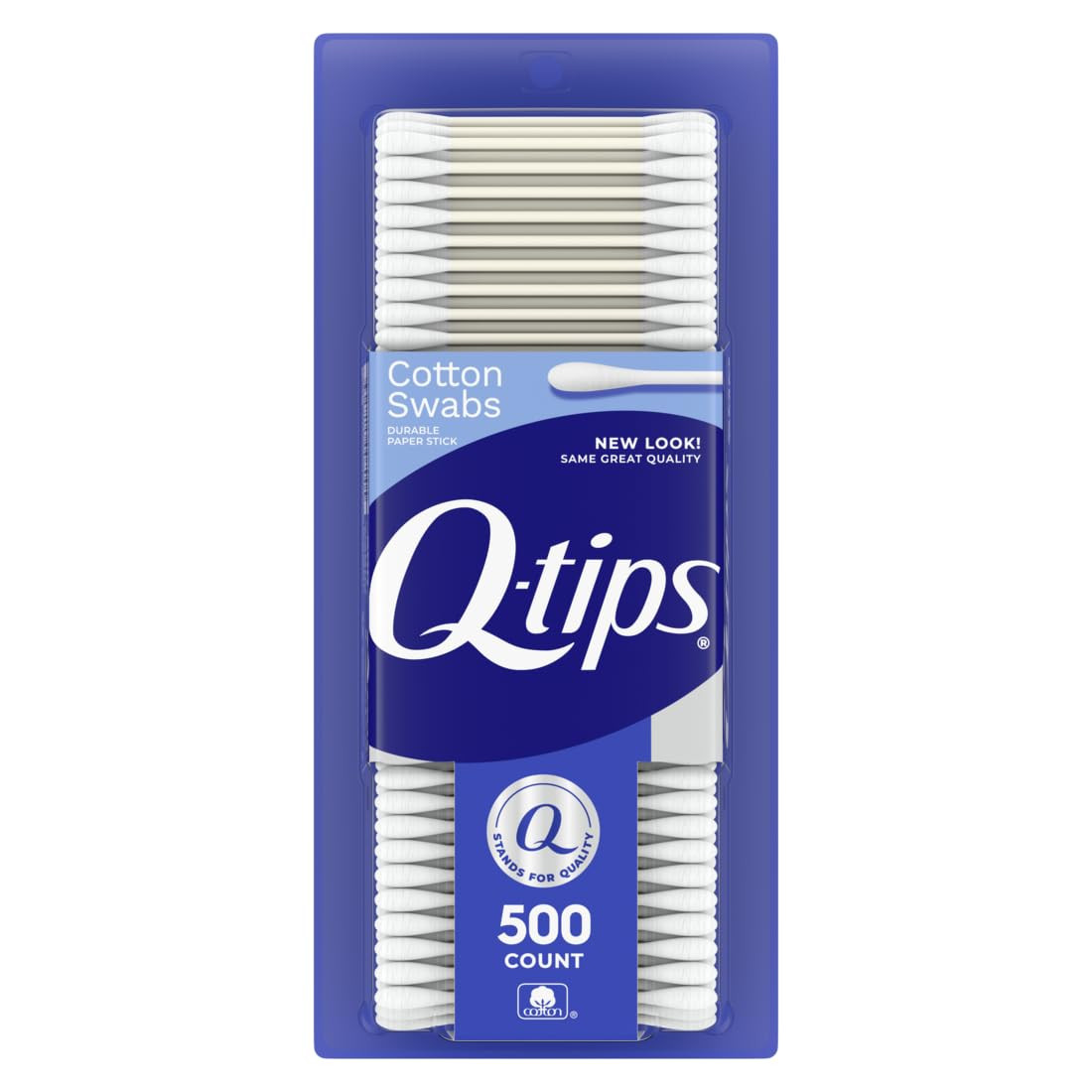 Cotton Swabs, Original, for Home, First Aid and Beauty, 100% Cotton, 500 Count