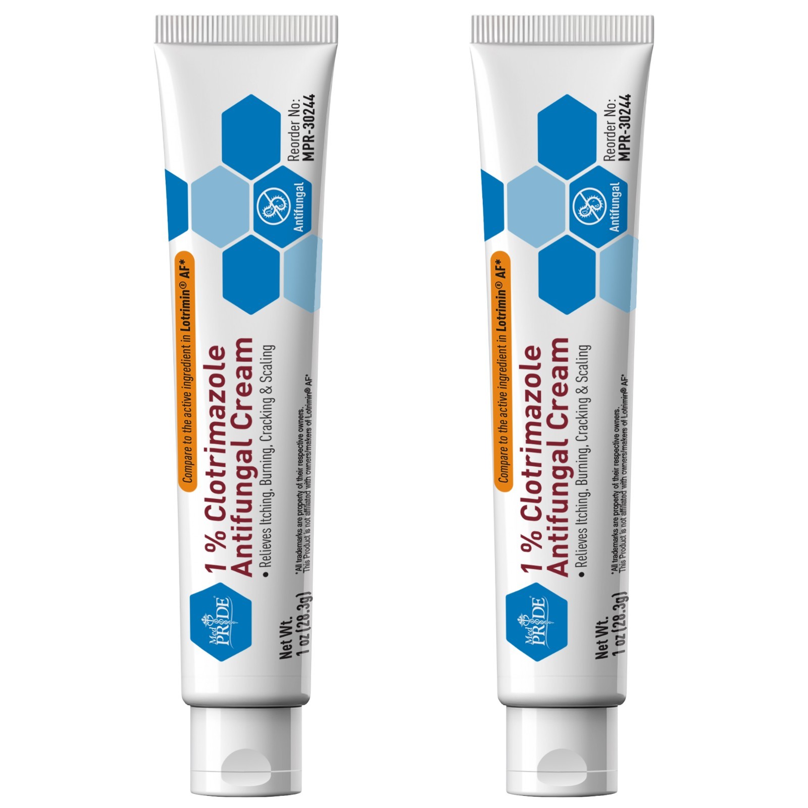 MED PRIDE Antifungal Foot Cream 1oz Athlete’s Foot & Jock Itch Ringworm | 2-16ct