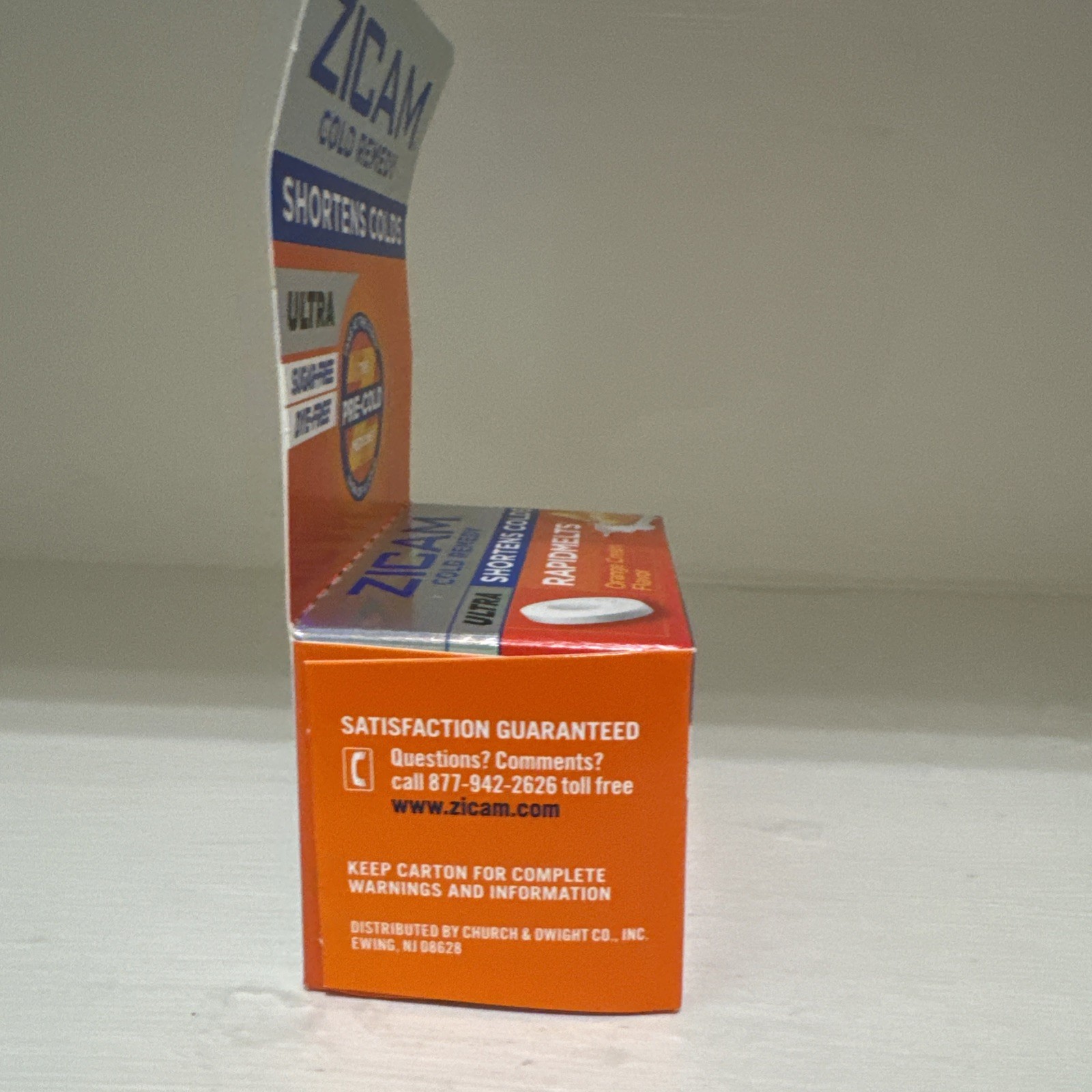 Zicam Ultra Cold Remedy Zinc Rapidmelts, Orange Cream 18 Count (Pack of 1)