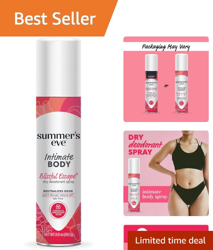 Refreshing Women’s Feminine Spray – Blissful Escape, 2 oz, Hypoallergenic