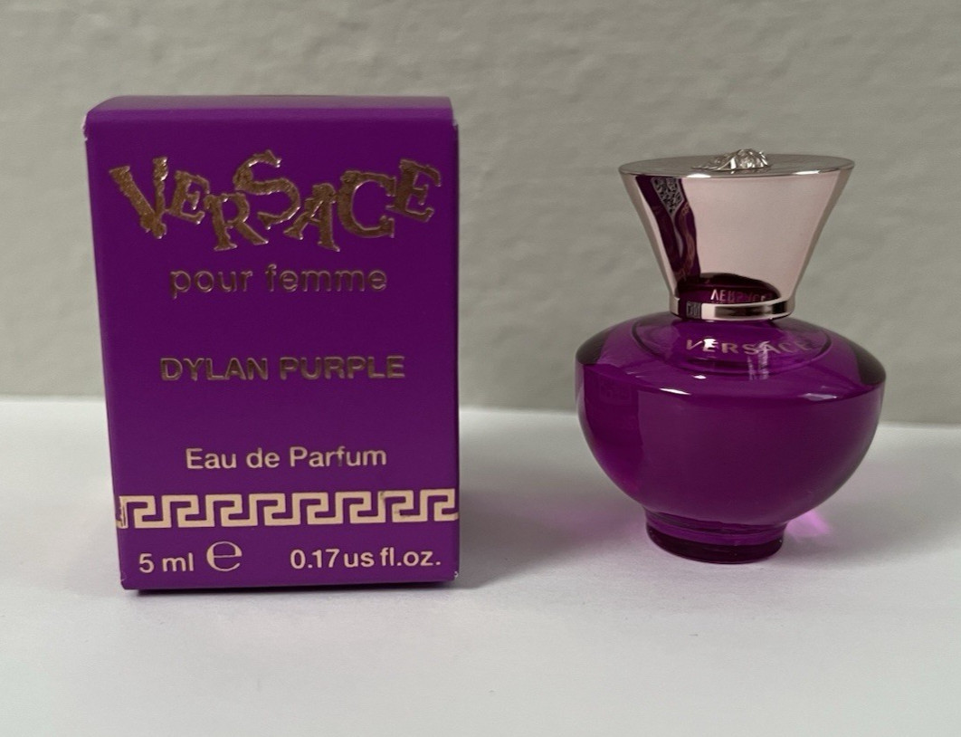 VERSACE Pour Femme DYLAN PURPLE Eau De Parfum Dab Travel Mini Bottle .17oz/5ml