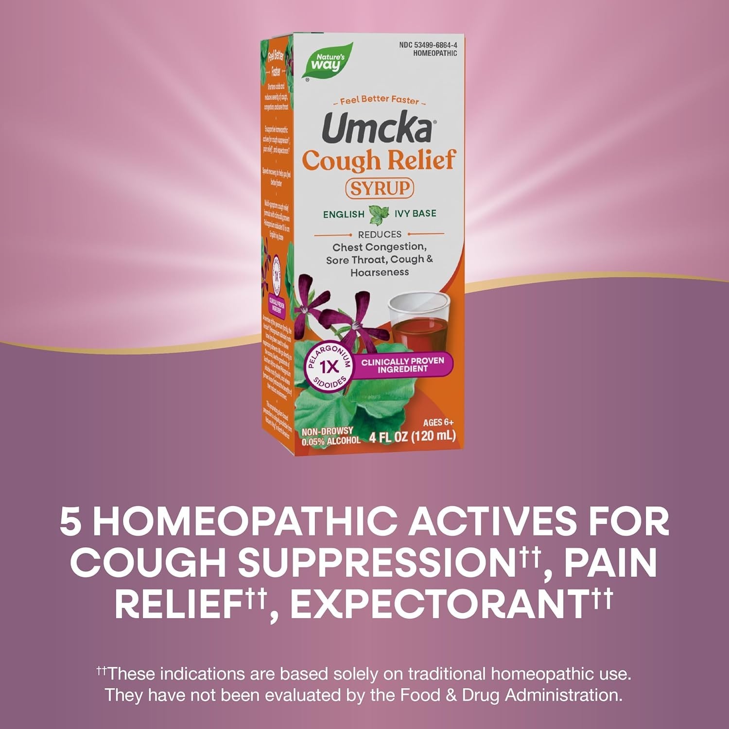 Umcka Cough Relief Syrup, Chest Congestion, Sore Throat, Cough, Hoarseness, P…