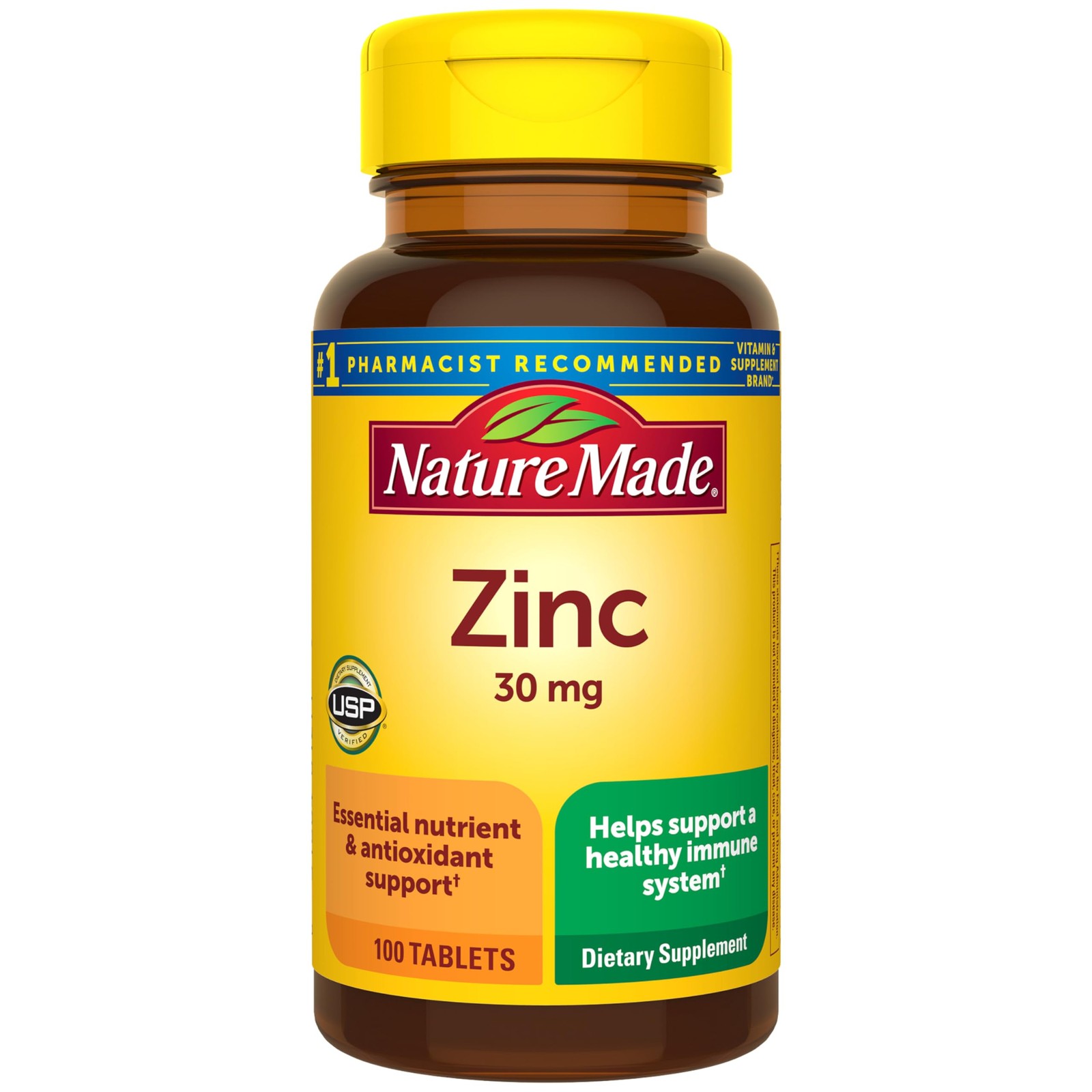 Nature Made Zinc 30 mg, Zinc Supplements for Men & Women, Dietary Supplement for