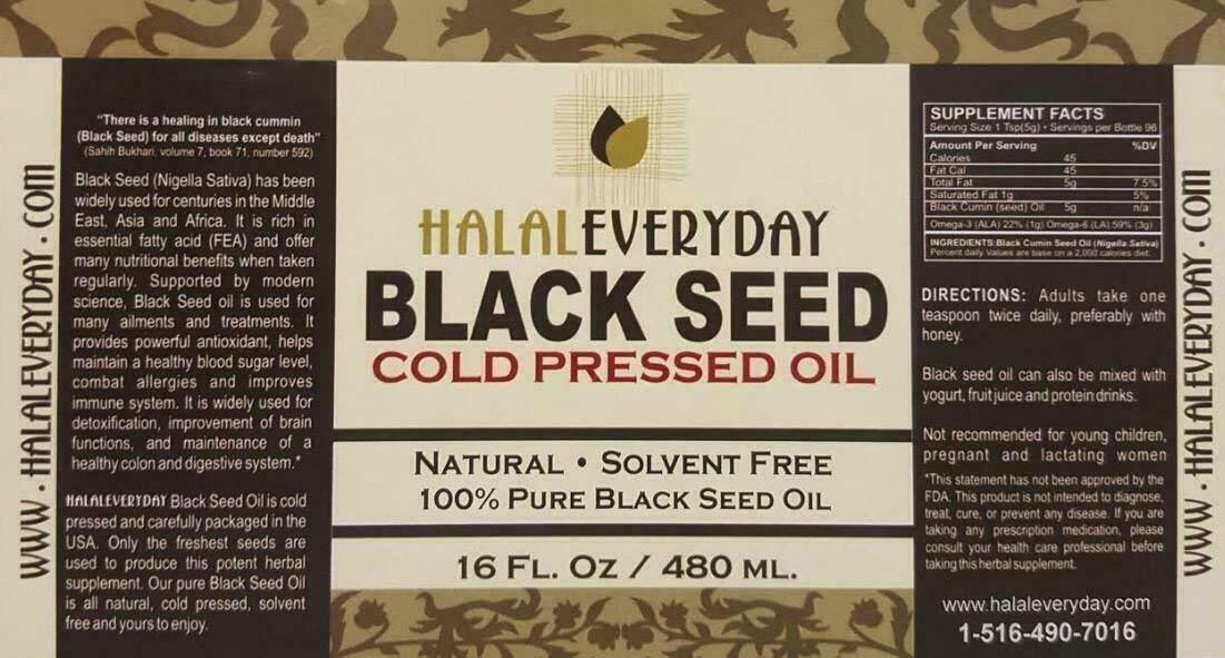 Black Seed Oil 16 oz Pure Cold Pressed Cumin Nigella Sativa Non GMO Unfiltered