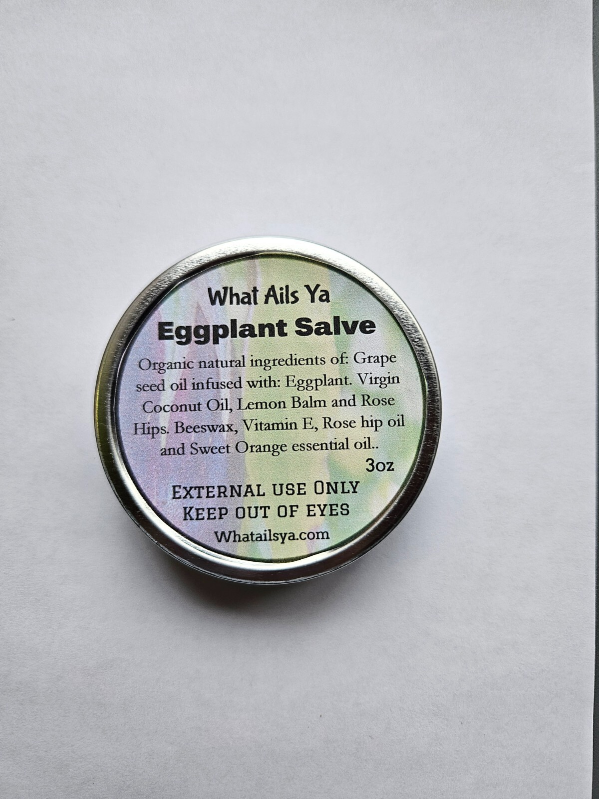 Eggplant Salve -3 oz – All natural Ingredients – What Ails Ya Active