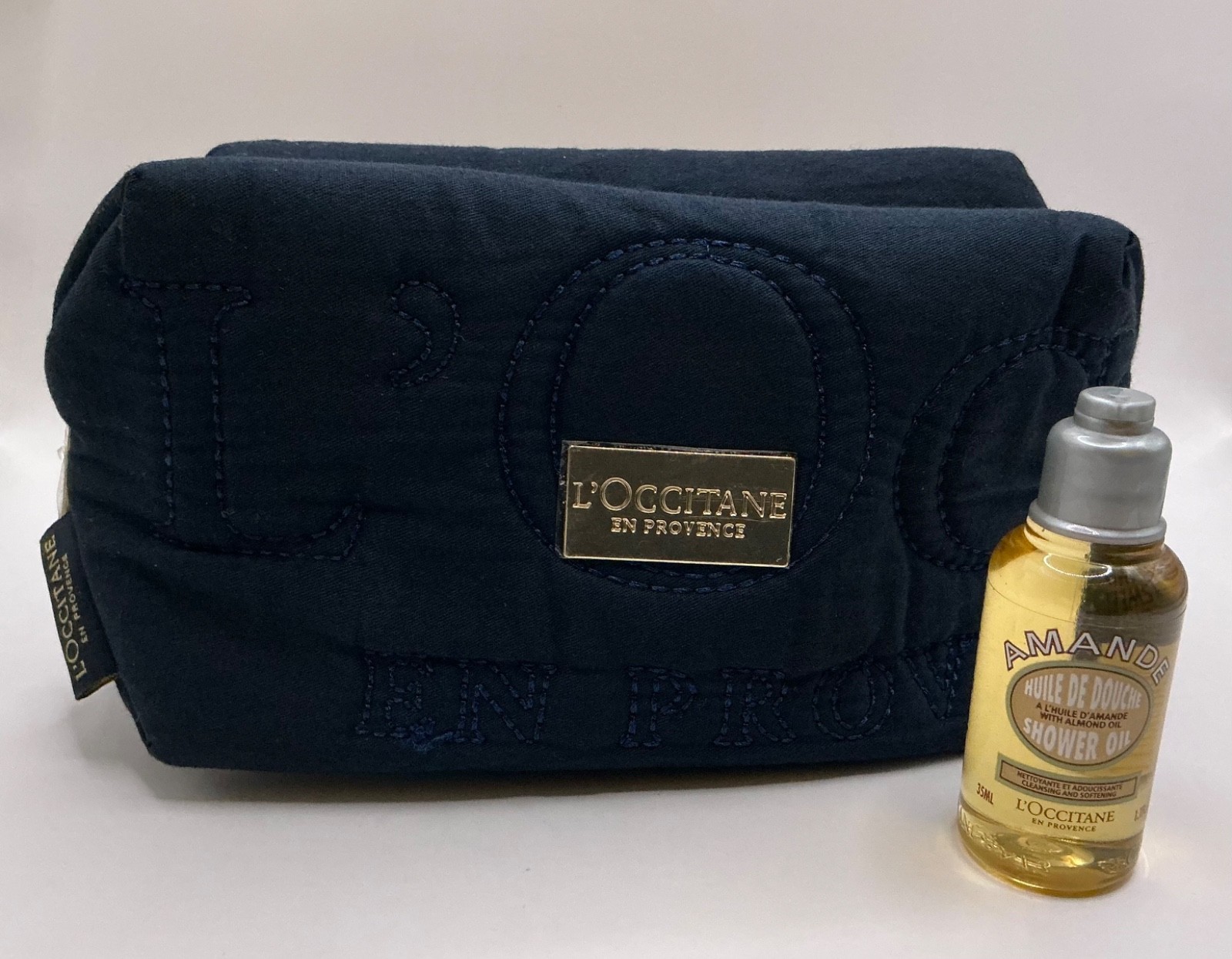 L’Occitane Almond Shower Oil Cleansing & Softening Mini 1.1 oz w/Branded Bag New