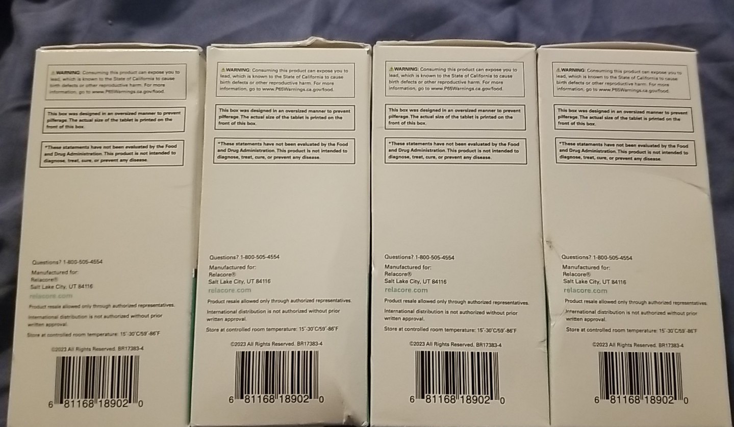 EXPIRED 2026 – 4 Relacore Extra Maximum Strength Belly Fat Weight Loss Tablets