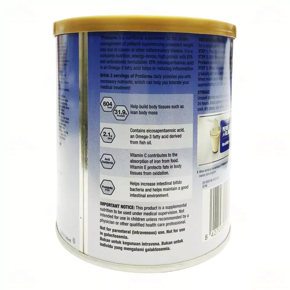 Abbott Pro Sure Milk High Protein, Prebiotic & EPA 380g X8
