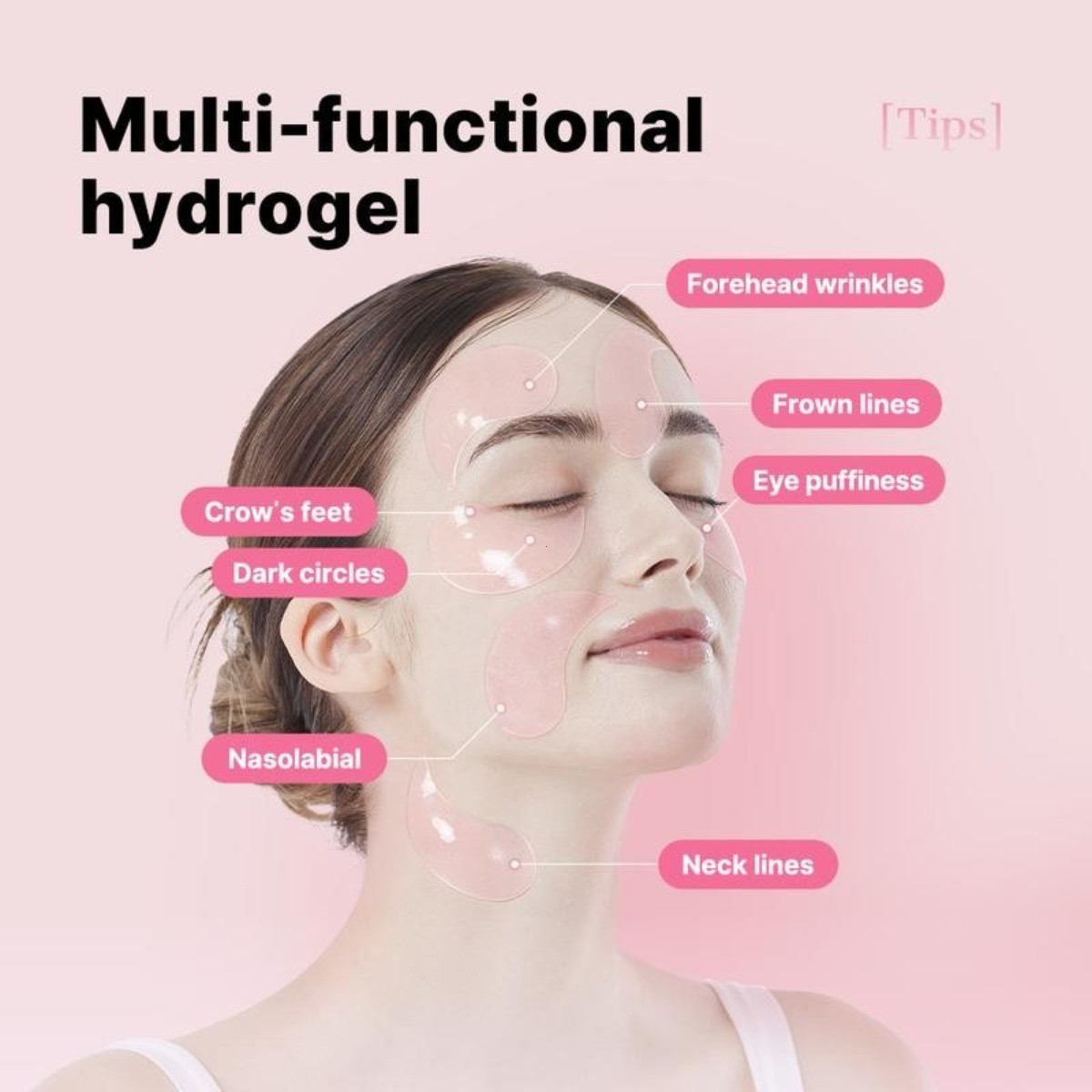 Peptide Collagen Hydrogel Eye Patch – 60 Patches for Depuffing Dark Circles